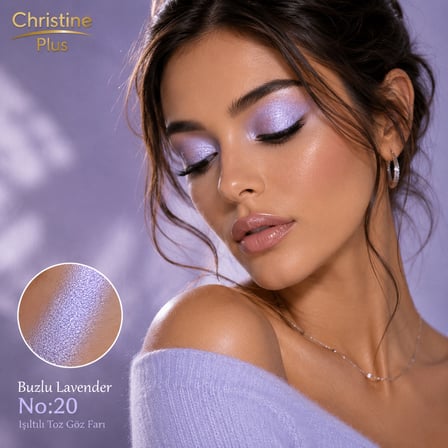 Toz Yapıda İnce Işıltılı Göz Farı - Buzlu Lavanta No:20 (Eyeshadow)