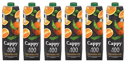 Cappy %100 Portakal Meyve Suyu 1 Lt X 6 Adet