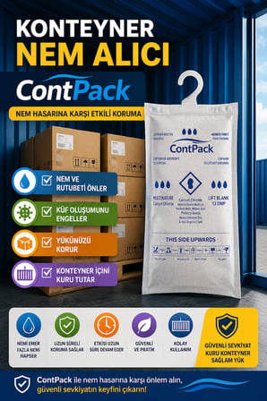 Contpack Konteyner Depo Nem Alıcı Rutubet Engelleyici Korozyon Önleyici 20 Adet 7600 gr