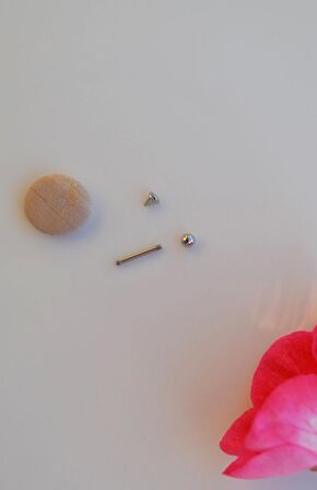 Gümüş Renk 316 L Çelik Piercing Helix Kıkırdak Lob, Conch, Dudak 8 mm