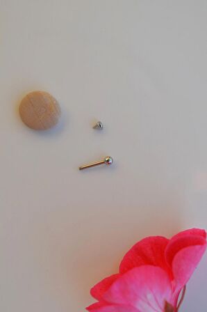 Gümüş Renk 316 L Çelik Piercing Helix Kıkırdak Lob, Conch, Dudak 8 mm