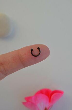 6 mm Siyah Mini Nokta Toplu Çelik Piercing Tragus Helix Kıkırdak Lob Daith Forward Helix