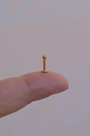 Gold 2 mm Küçük Toplu Çelik Piercing Tragus Helix Kıkırdak Lob Conch Burun Minimal Ürün