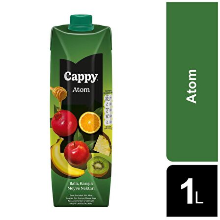 Cappy Atom Ballı Karışık Meyve Nektarı 1 Lt X 6 Adet