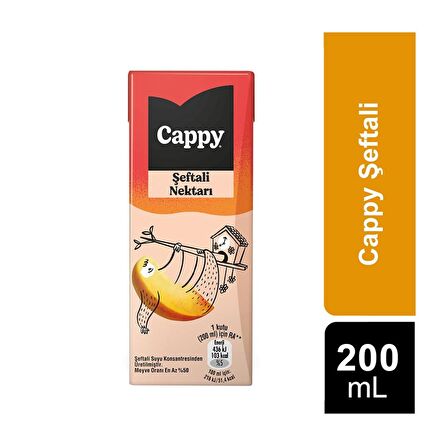 Cappy Bahçe Şeftali Nektarı 200 Ml X 24 Adet