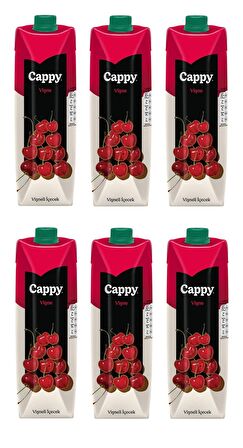 Cappy Bahçe Vişne Nektarı 1 Lt X 6 Adet