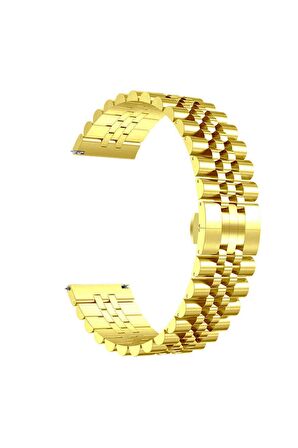 Samsung Galaxy Watch Active 2 44mm Kordon/kayış Parlak Paslanmaz Çelik Rolex Dizayn Kordon Kayış