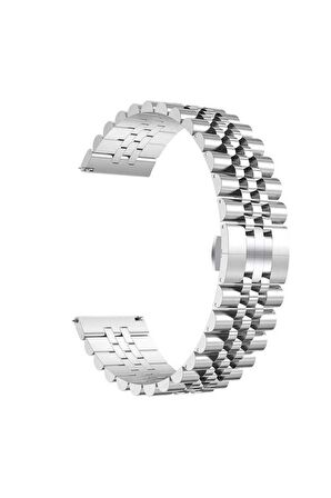 Samsung Galaxy Watch 42mm Kordon/kayış Parlak Paslanmaz Çelik Rolex Dizayn Kordon Kayış