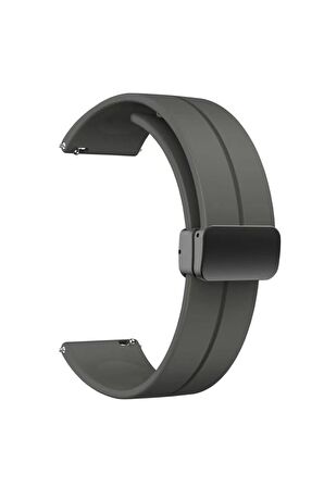 Samsung Galaxy Watch Active 2 40mm Kordon/Kayış Çizgili Tasarım Metal Toka Esnek Sağlam Uyumlu