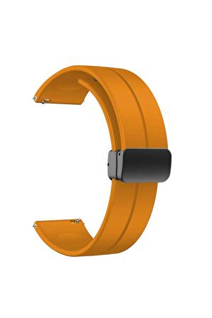 Samsung Galaxy Watch Active 2 Uyumlu40mm Kordon/Kayış Çizgili Tasarım Metal Toka Esnek Sağlam