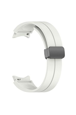 Samsung Galaxy Watch 4 Classic 42mm Kordon/Kayış Çizgili Tasarım Metal Toka Esnek Sağlam
