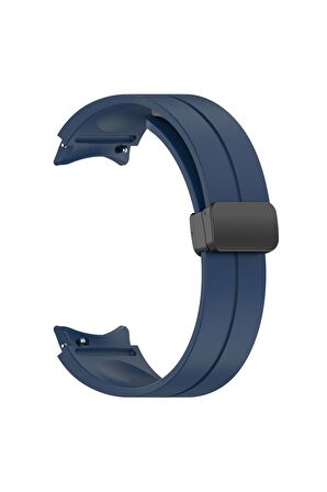 Samsung Galaxy Watch 4 Classic 42mm Kordon/Kayış Çizgili Tasarım Metal Toka Esnek Sağlam