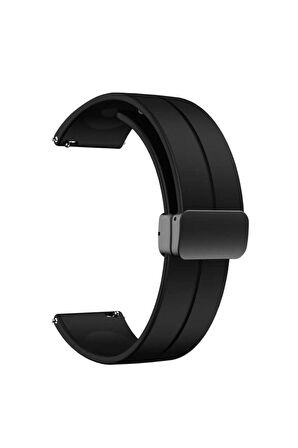 Huawei Honor Magic 2 46mm Kordon/Kayış Çizgili Tasarım Metal Toka Esnek Sağlam Silikon Kordon