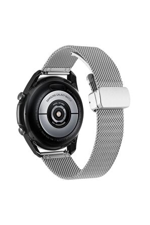 Huawei Honor Magic 2 46mm Kordon/Kayış Metal İnce Tel Örgü Tasarım Klipsli Ayarlanabilir Ölçü