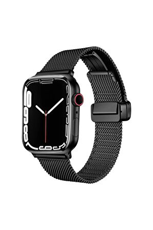 Watch Ultra 49mm Kordon/kayış Metal Ince Tel Örgü Tasarım Klipsli Ayarlanabilir Ölçü Kordon