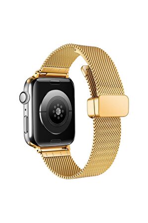 Watch 38mm Kordon/kayış Metal Ince Tel Örgü Tasarım Klipsli Ayarlanabilir Ölçü Kordon