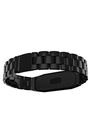 Xiaomi Mi Band 5 Kordon/kayış Paslanmaz Çelik Klipsli Metal Kordon Kayış