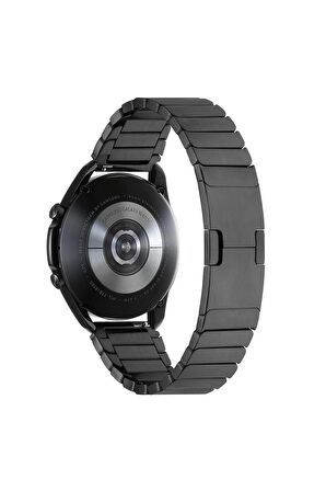 Xiaomi Amazfit Pace Kordon/kayış 22mm Metal Parça Çizgili Tasarım Otomatik Klipsli Kordon/kayış