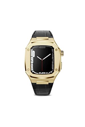 Watch 44mm Kordon/kayış Metal Gövde Leather Strap Metal Tokalı Luxury Kordon