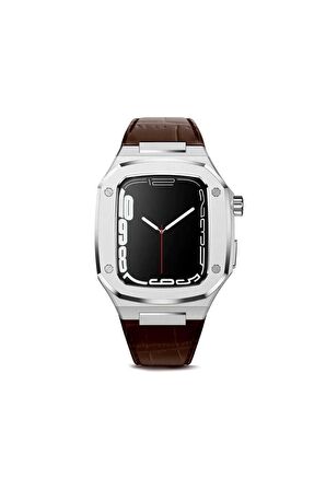 Watch 44mm Kordon/kayış Metal Gövde Leather Strap Metal Tokalı Luxury Kordon