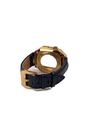 Watch 44mm Kordon/kayış Metal Gövde Leather Strap Metal Tokalı Luxury Kordon