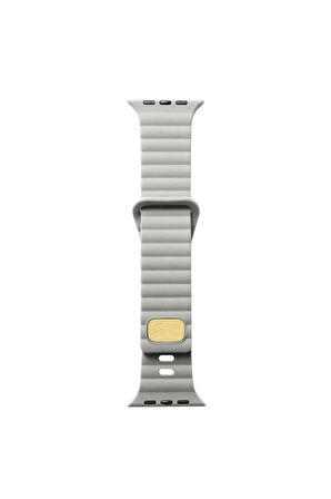 Watch 44mm Kordon/kayış Çizgi Şerit Desen Delikli Tasarım Tak Çıkar Silikon Kordon