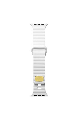 Watch 7 41mm Kordon/kayış Çizgi Şerit Desen Delikli Tasarım Tak Çıkar Silikon Kordon