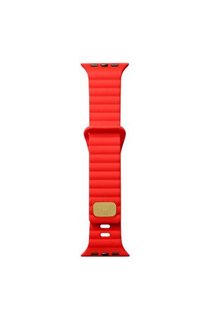 Watch 38mm Kordon/kayış Çizgi Şerit Desen Delikli Tasarım Tak Çıkar Silikon Kordon
