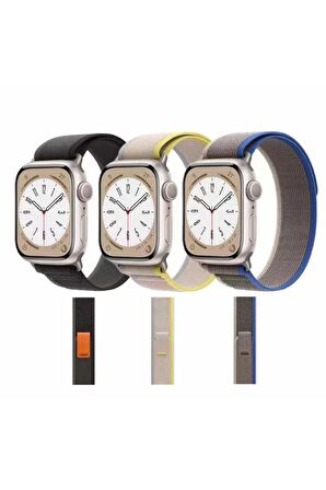 Watch Ultra 49mm Kordon/kayış Örgü Işlemeli Ayarlanabilir Ölçü Pratik Tak Çıkar Kordon/kayış