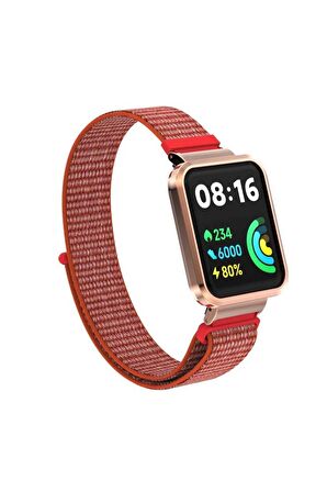 Xiaomi Redmi Watch 2 Lite Kordon/kayış Spor Loop Kasa Koruma 2 In 1 Hasır Örgü Cırtlı Hasır Kordon