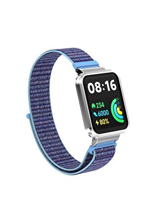Redmi Watch 2 Lite Uyumlu Kordon/kayış Spor Loop Kasa Koruma 2 In 1 Hasır Örgü Cırtlı Hasır Kordon