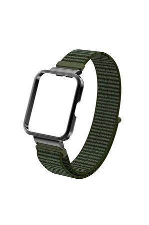Xiaomi Redmi Watch 2 Lite Kordon/kayış Spor Loop Kasa Koruma 2 In 1 Hasır Örgü Cırtlı Hasır Kordon