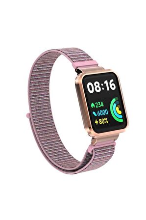 Xiaomi Redmi Watch 2 Lite Kordon/kayış Spor Loop Kasa Koruma 2 In 1 Hasır Örgü Cırtlı Hasır Uyumlu