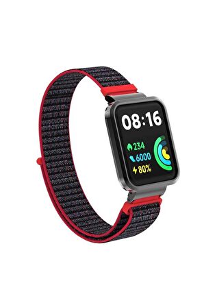 Xiaomi Redmi Watch 2 Lite Kordon/kayış Spor Loop Kasa Koruma 2 In 1 Hasır Örgü Cırtlı Hasır Kordon
