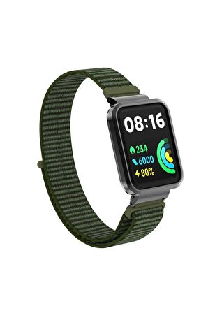 Xiaomi Redmi Watch 2 Lite Kordon/kayış Spor Loop Kasa Koruma 2 In 1 Hasır Örgü Cırtlı Hasır Kordon