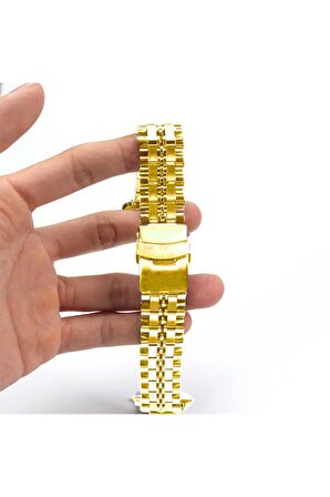 Watch 7 45mm Kordon/kayış Metal Şeritli Bakla Tasarım Klipsli Açma Kapama Kordon/kayış