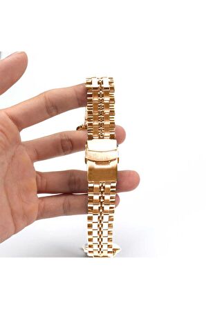 Watch 7 45mm Kordon/kayış Metal Şeritli Bakla Tasarım Klipsli Açma Kapama Kordon/kayış