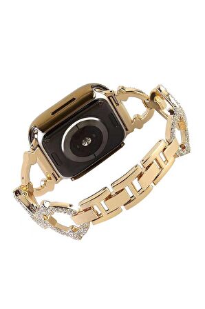 Watch 42mm/44mm Kordon/kayış Metal Şık Taşlı Tasarım Diamond Style Kordon/kayış
