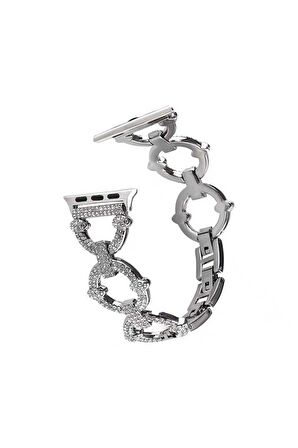 Watch 7 41mm Kordon/kayış Metal Şık Taşlı Tasarım Diamond Style Kordon/kayış