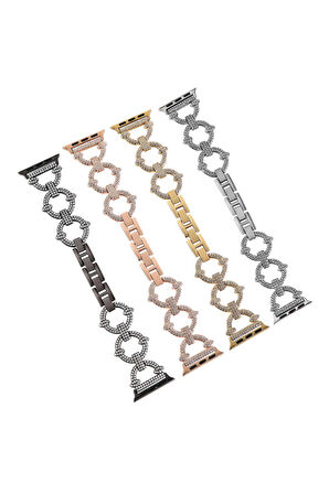 Watch 42mm/44mm Kordon/kayış Metal Şık Taşlı Tasarım Diamond Style Kordon/kayış