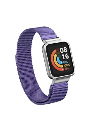 Xiaomi Mi Watch Lite Kordon/kayış Metal Hasır Örgü Kasa Korumalı Mıknatıslı 2 In 1 Tam Uyumlu Kordon