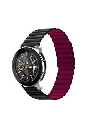 Xiaomi Amazfit Gtr 42 mm Uyumlu Kordon Kayış Çift Renk Mıknatıslı Ayarlanabilir 20 mm Kordon