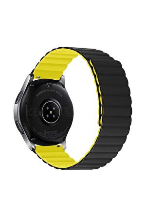 Samsung Galaxy Watch 3 45mm Kordon/kayış Çift Renk Mıknatıslı Ayarlanabilir 22mm Kordon