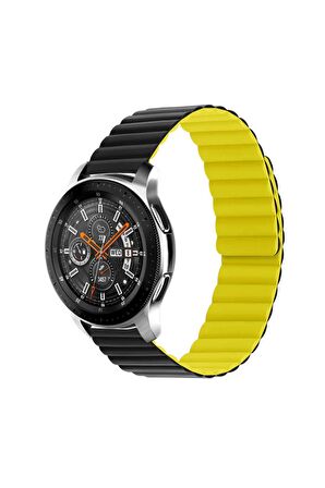 Samsung Galaxy Watch 3 45mm Kordon/kayış Çift Renk Mıknatıslı Ayarlanabilir 22mm Kordon