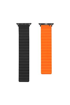 Watch 42mm/44mm Kordon/kayış Çift Renk Mıknatıslı Ayarlanabilir Kordon