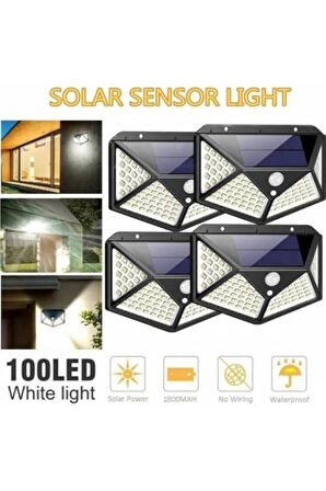 Güneş Enerjili Lamba Led Sokak Dış Ortam Solar Bahçe Aydınlatması Su Geçirmez Sensörlü 1 Adet