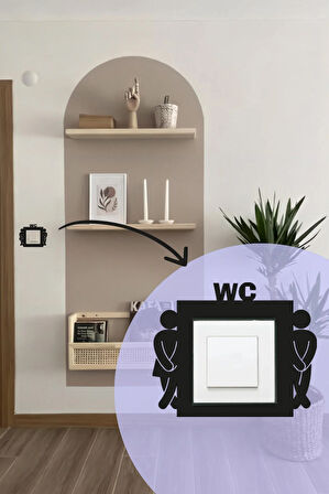 Ahşap Priz Süsü Anahtar Çerçeve Süsü Wc