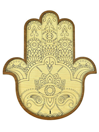 Ahşap Tütsü Istasyonu 5 El Abhaya Mudra Hamsa Dekoratif Tütsülük