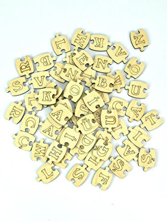 Ahşap YapBoz Türkçe Harfler 64 Harf - Harfleri Öğreniyorum 