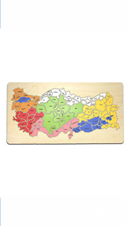 Ahşap Türkiye Haritası Puzzle Yapboz